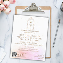 Celestial Roze Monogram Yoga Instructeur QR Code