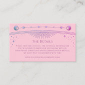 Celestial Roze Paarse bruiloft details Mystiek Informatiekaartje (Voorkant)