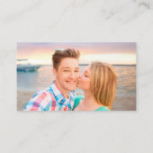 Celestial Roze Paarse Budget QR Code RSVP Foto Informatiekaartje (Achterkant)