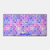 Celestial Roze Paarse Tarot Patroon Aangepaste naa Bureaumat (Voorkant)