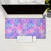 Celestial Roze Paarse Tarot Patroon Aangepaste naa Bureaumat