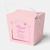 Celestial Roze Paarse Zon Maan Sterren Huwelijk Bedankdoosjes (Achterkant)