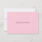 Celestial Roze Paarse Zon Maan Sterren Huwelijk RSVP Kaartje (Achterkant)