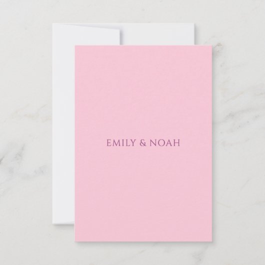 Celestial Roze Paarse Zon Maan Sterren Huwelijk RSVP Kaartje (Achterkant)