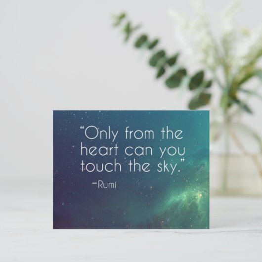 Celestial Rumi Quote Briefkaart (Staand voorkant)