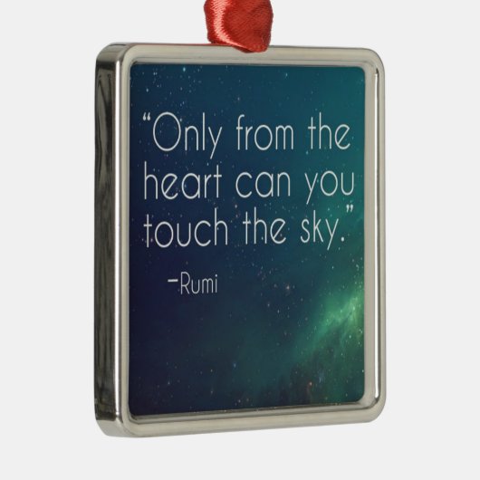 Celestial Rumi Quote Metalen Ornament (Rechts)
