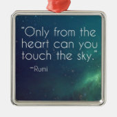Celestial Rumi Quote Metalen Ornament (Voorkant)