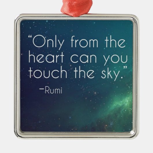Celestial Rumi Quote Metalen Ornament (Voorkant)
