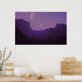 Celestial Sailing poster Yosemite valdusk Moon (Keuken)