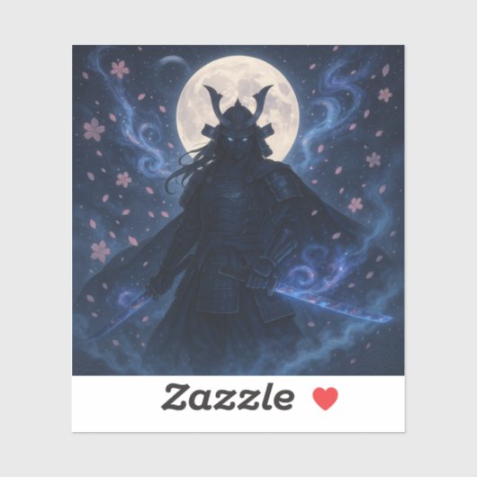 Celestial Samurai Dark Fantasy Anime Vinyl sticker (Vel)