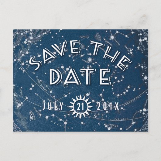 Celestial Save the Date Briefkaart (Voorkant)