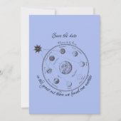 Celestial Save the Date Classic Round Sticker Kaart (Voorkant)