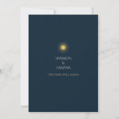 Celestial Save the Date - Midnight Blue en Gold (Achterkant)
