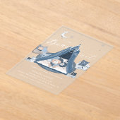 Celestial Schattige Barly Wait Baby shower Acryl Uitnodigingen (Laagn)