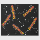 Celestial Scorpio: Constellation Scorpion Artwork Cadeaupapier (Vlak)