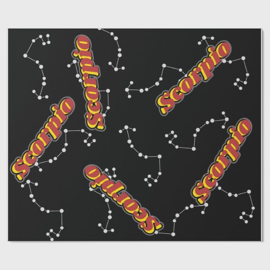 Celestial Scorpio: Constellation Scorpion Artwork Cadeaupapier (Vlak)