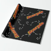 Celestial Scorpio: Constellation Scorpion Artwork Cadeaupapier (Uitgerold)