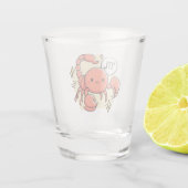 Celestial Scorpio Zodiac Chibi Line Art Gift Shot Glas (Achterkant)