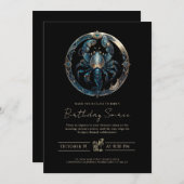 Celestial Scorpion Sign Cosmic Black Gold Scorpio Kaart (Voorkant / Achterkant)