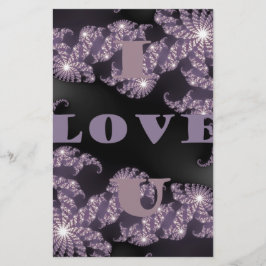 Celestial Sentiments I Love You Galactische Groet Briefpapier