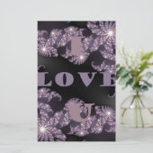 Celestial Sentiments I Love You Galactische Groet Briefpapier (Staand voorkant)