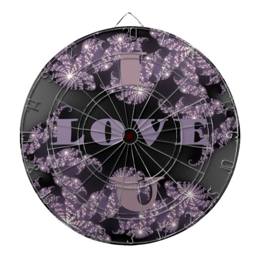 Celestial Sentiments I Love You Galactische Groet Dartbord (Voorkant)