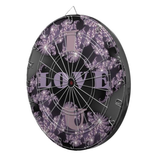Celestial Sentiments I Love You Galactische Groet Dartbord (Voorkant Rechts)