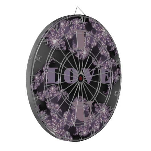 Celestial Sentiments I Love You Galactische Groet Dartbord (Voorkant Links)