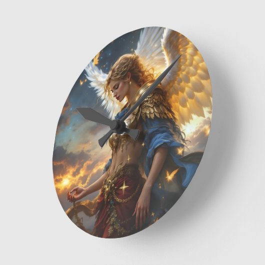 Celestial Sentinel – Engel van de Dageraad en Godd Ronde Klok (Hoek)