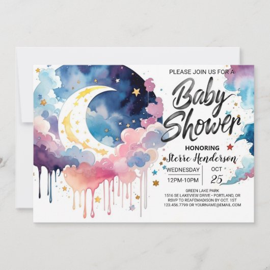 Celestial Serenity Baby shower Joy Kaart (Voorkant)