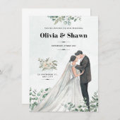 Celestial Serenity bruiloft uitnodiging (Voorkant / Achterkant)