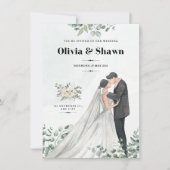 Celestial Serenity bruiloft uitnodiging (Voorkant)