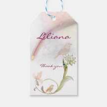 Celestial shooting star gift label