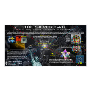 Celestial Silver Gate Perfect Poster