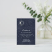 Celestial Silver Moon Receptie Behuizing Kaart (Staand voorkant)