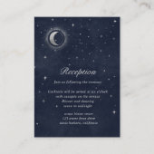 Celestial Silver Moon Receptie Behuizing Kaart (Voorkant)