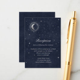Celestial Silver Moon Receptie Behuizing Kaart