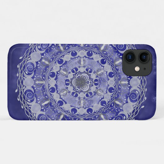 Celestial Silver Triple Moon Goddess Mandala Case-Mate iPhone Case (Achterkant (horizontaal))