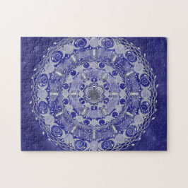Celestial Silver Triple Moon Goddess Mandala Legpuzzel
