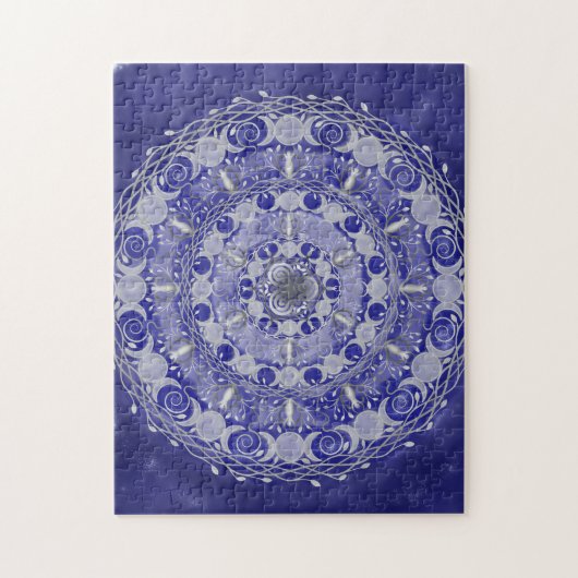 Celestial Silver Triple Moon Goddess Mandala Legpuzzel (Verticaal)