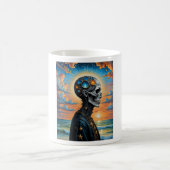 Celestial Skeleton Sunset Art Shirt Koffiemok (Center)