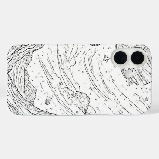 Celestial Sketch Uitzicht Case-Mate iPhone Case (Achterkant (horizontaal))