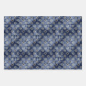 Celestial Skies Dark Navy and Gold Inpakpapier Vel (Voorkant)