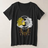 Celestial Skull Moon Grote Maat T-shirt (Design voorkant)