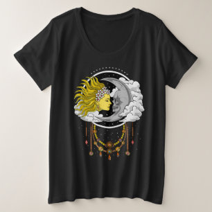 Celestial Skull Moon Grote Maat T-shirt