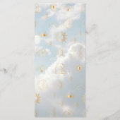 Celestial Sky Blue Wolken Mystiek Boho Menu (Achterkant)