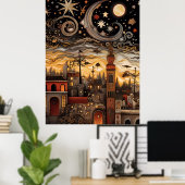 Celestial Sky Boho Poster (Thuiskantoor)