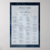 Celestial Sky Framed Alfabetical Seat Chart Poster (Voorkant)