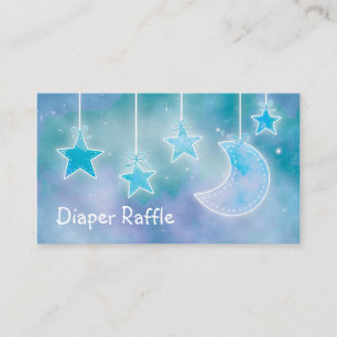 Celestial Sky Galaxy Baby shower Diaper Raffle Informatiekaartje