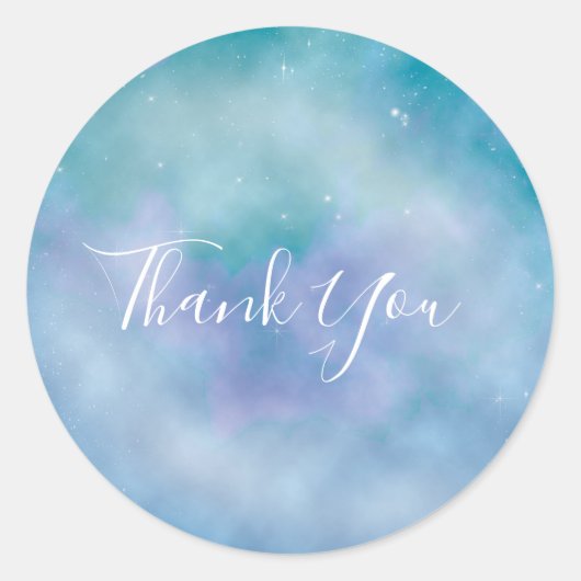 Celestial Sky Galaxy Baby shower Favor Stickers (Voorkant)